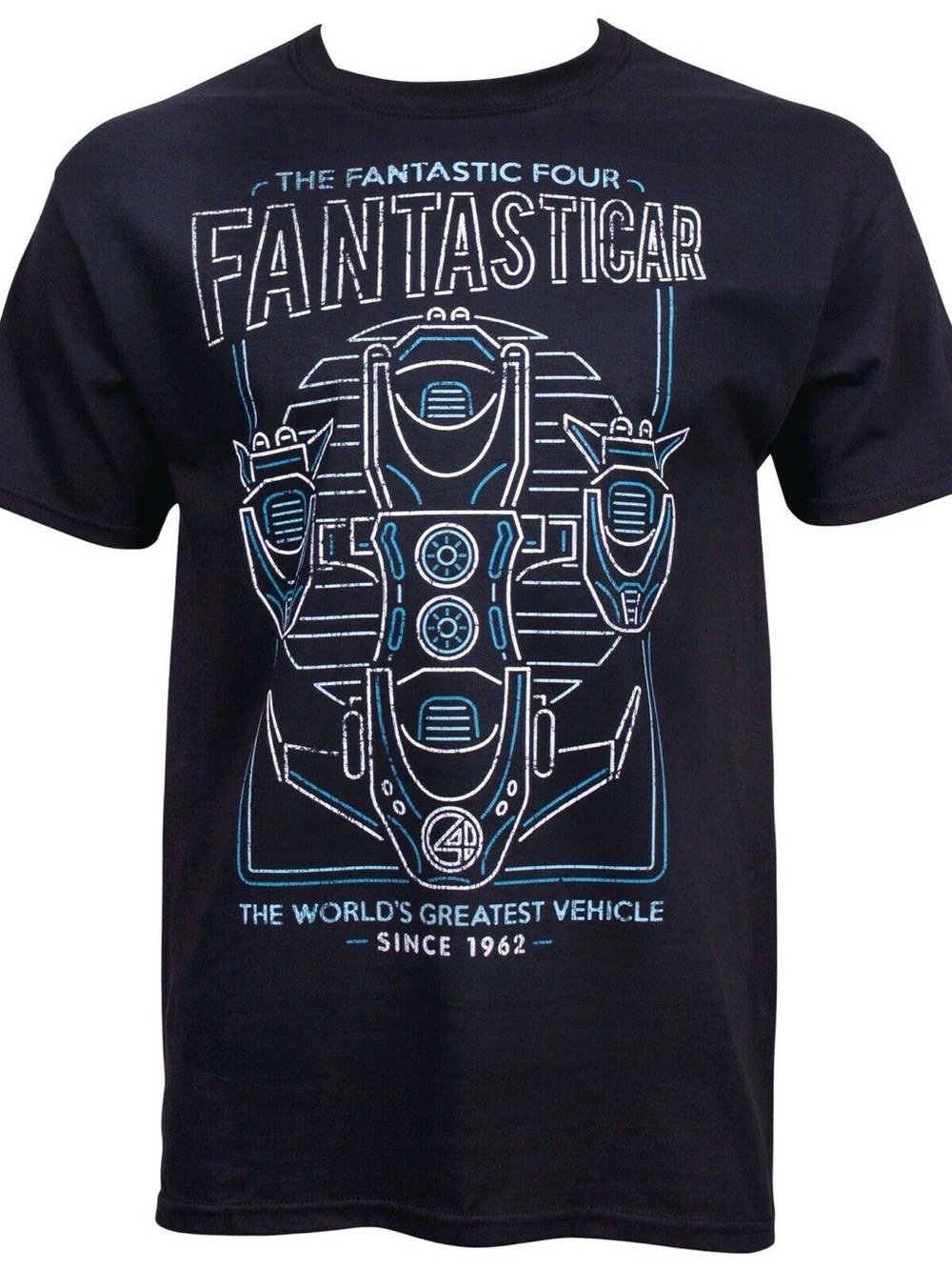Fantasticar Graphic Tee - Black with Blue Print